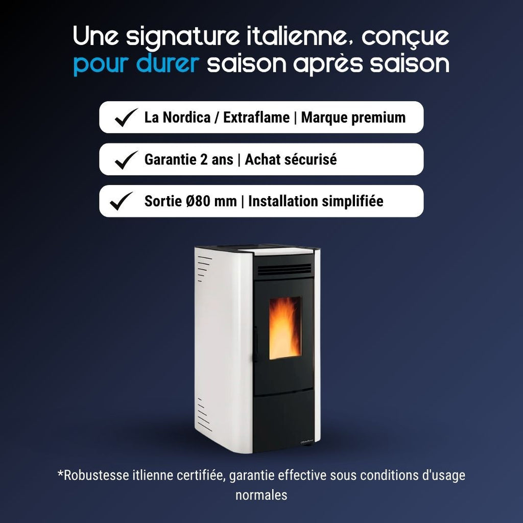 Poêle à granulés ventilé KETTY 5.0 - 6,5 kW